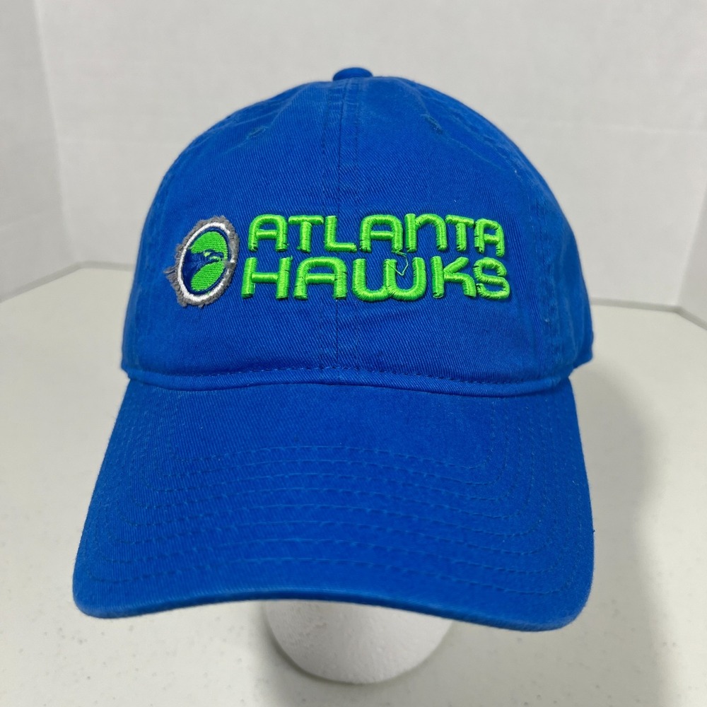 Adidas Unisex One Size Blue NBA Atlanta Hawks Adjustable Fit Slouch Cap Hat NWOT